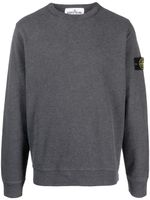 Stone Island sweat en coton à patch Compass - Gris