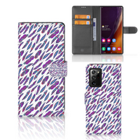 Samsung Galaxy Note20 Ultra Telefoon Hoesje Feathers Color - thumbnail