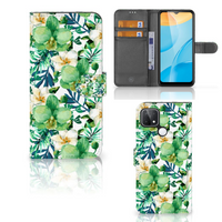 OPPO A15 Hoesje Orchidee Groen - thumbnail