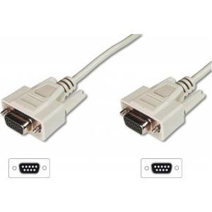 Digitus D-Sub9 F/F 3.0m VGA kabel 3 m VGA (D-Sub) Beige