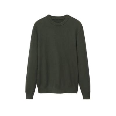 Mango Man trui met textuur kaki