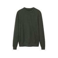 Mango Man trui met textuur kaki