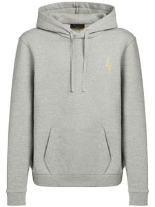 Giuseppe Zanotti hoodie à logo brodé - Gris