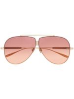 Valentino Eyewear lunettes de soleil Rockstud à monture aviateur - Or