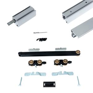 Xperta set 6m rail - alu - vloerplint - Dubbele deur - Dubbel soft - opbouw