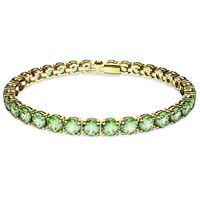 Swarovski 5658849 Armband Matrix goudkleurig-groen M 16,5 cm