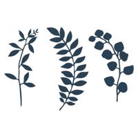 Decoratie takjes blauw (9st) Rustic Collection