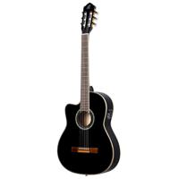 Ortega RCE145LBK Family Series Pro Full-Size Guitar Black linkshandige E/A klassieke gitaar met gigbag - thumbnail