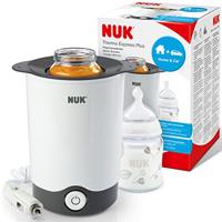 NUK Thermo Express Plus flessenwarmer | Verwarmt flessen in slechts 90 seconden | Voor potjes en flessen | Gebruik in auto of thuis | Auto-adapterkabel meegeleverd