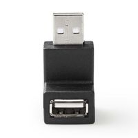 Nedis CCGP60930BK tussenstuk voor kabels USB Type-A Male USB A Female Zwart - thumbnail