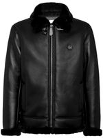 Philipp Plein veste bomber à patch logo - Noir