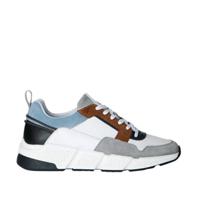 Sacha leren sneakers wit/blauw