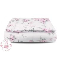 Dekbedset met Print Peonie Roze 135x100 cm + Kussen 40x60 cm - thumbnail