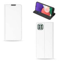 Samsung Galaxy A22 5G Stand Cover Hoesje Wit met Pashouder