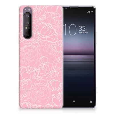 Sony Xperia 1 II TPU Case White Flowers