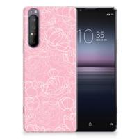 Sony Xperia 1 II TPU Case White Flowers