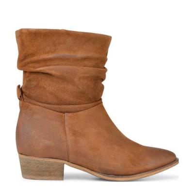 PS Poelman Malu leren enkellaarzen bruin