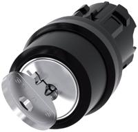 Siemens 3SU1000-4BF11-0AA0 Ronis Key-Operated Schakelaar, Wit, 22 mm