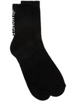 Moncler intarsia-knit logo socks - Noir