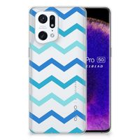 OPPO Find X5 Pro TPU bumper Zigzag Blauw