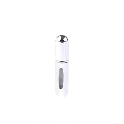 Portable mini aluminium hervulbare parfum fles spray lege cosmetische containers verstuiver capaciteit: 5ml (Bright Silver) Portable mini aluminium hervulbare parfum fles spray lege cosmetische containers verstuiver capaciteit: 5ml (Bright Silver)