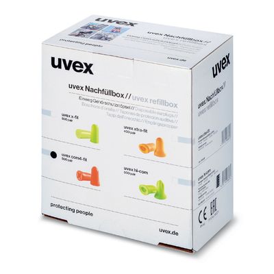 Uvex 2112101 oordopjes Herbruikbare oordop Verschillende kleuren 100 stuk(s)