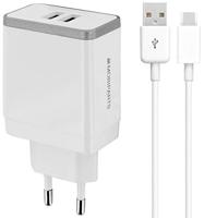 Mobiparts 61366 oplader voor mobiele telefoons, binnen, wit, oplader voor mobiele telefoons (binnen, netvoeding, 5 V, 1 m, wit)