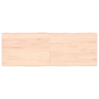 Tafelblad natuurlijke rand 140x50x4 cm massief eikenhout