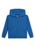 Marc Jacobs Kids hoodie zippé à logo embossé - Bleu - thumbnail