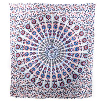 Authentiek Mandala Wandkleed Katoen Rood/ Blauw (240 x 210 cm) Authentiek Mandala Wandkleed Katoen Rood/ Blauw (240 x 210 cm)