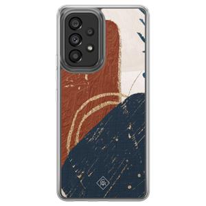 Samsung Galaxy A52 hybride hoesje - Abstract terracotta