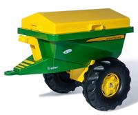 rolly toys RollyStreumax John Deere | grote eenassige aanhanger voor kinderen tractoren | 125111, groen/geel, 69 x 48 x 49 cm