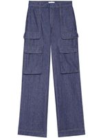 FRAME pantalon droit à poches cargo - Bleu