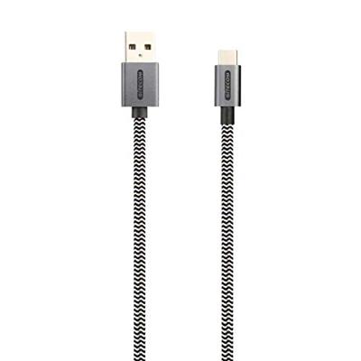 Sitecom CA-033 USB-C naar USB-A Charge & Sync nylon kabel, 2 m, voor Samsung Galaxy, ChromeBook, MacBook, Huawei P30/P20, Google Pixel, Sony Xperia XZ, OnePlus 6T