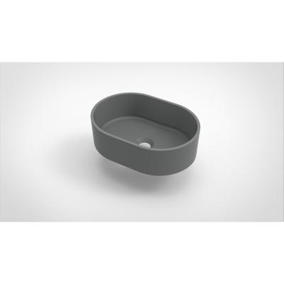 Opbouw waskom Arcqua Case ovaal 40x28 mat grijs