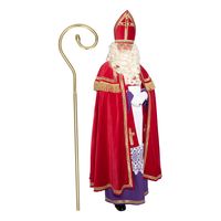 Sinterklaas kostuum - inclusief luxe krul staf 203 cm