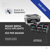 Beamz Beamz Beamz BBP62 accu uplight 6 stuks in flightcase B2B lease