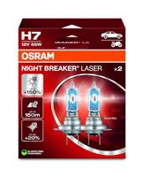 OSRAM NIGHT BREAKER LASER H7, +150% meer helderheid, halogeen koplamplamp, 64210NL-2HB, 12V, Hangende vouwdoos (2 lampen)