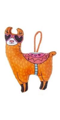 LG-Imports knuffel alpaca junior 19 cm pluche oranje