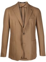 Tagliatore blazer en laine vierge à simple boutonnage - Marron