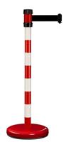 Paal rood/wit standaard basis - riem 2m zwart