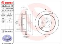 Remschijf BREMBO, Remschijftype: Massief, u.a. für KIA, Hyundai