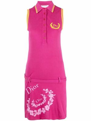 Christian Dior Pre-Owned robe-polo à logo imprimé pre-owned (2004) - Rose
