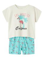 Name It Name It Meisjes Korte Pyjama Set Shortama Flamingo