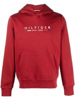 Tommy Hilfiger hoodie à logo imprimé - Rouge - thumbnail