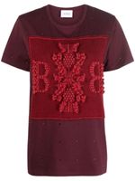 Barrie logo-embroidered embellished T-shirt - Rouge - thumbnail