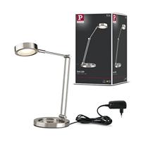 Paulmann Zed bureaulamp 67W moderne tafellamp tafellamp leeslamp kantoor, staal geborsteld, 16 x 160 x 47.5 cm