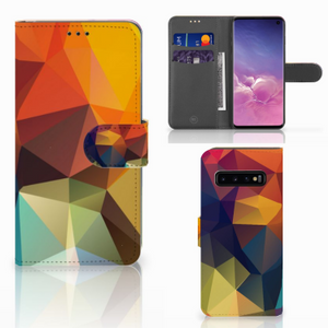 Samsung Galaxy S10 Book Case Polygon Color