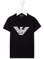 Emporio Armani Kids t-shirt à logo imprimé - Noir