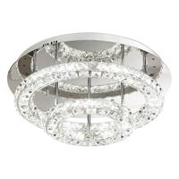 Stars of Light Kristallen plafondlamp Toneria 55cm 2-rings grijs 39003